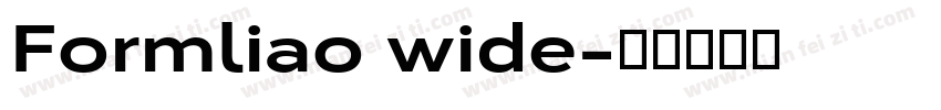 Formliao wide字体转换